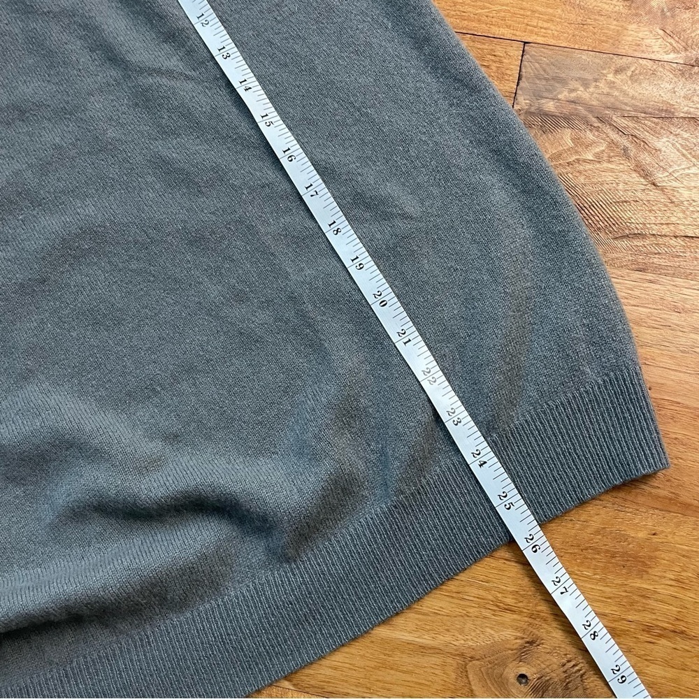 Autumn Cashmere Taupe Gray Cashmere Crew Neck Short Sleeve T Shirt Sweater - Picture 8 of 9
